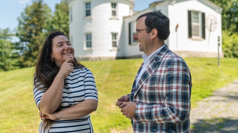 Rena Mosteirin ’05 and James Dobson are the co-authors of Moonbit, a book of experimental poetry and prose based on the computer code used to direct Apollo 11 to the moon on July 20, 1969.