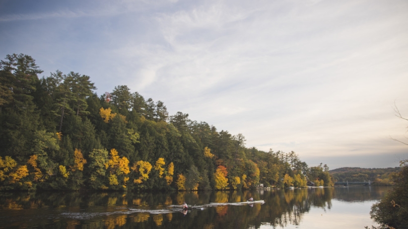 The Connecticut River in fall foliage.